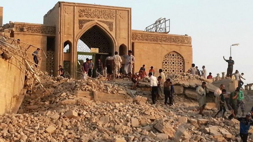 Mosul, Iraq. Ruins of the Nabi Younes Mosque after it was destroyed by ISIS (Reuters)