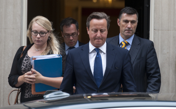 Running out of options, fast, Cameron prepares for his COBRA meet. EPA/Will Oliver