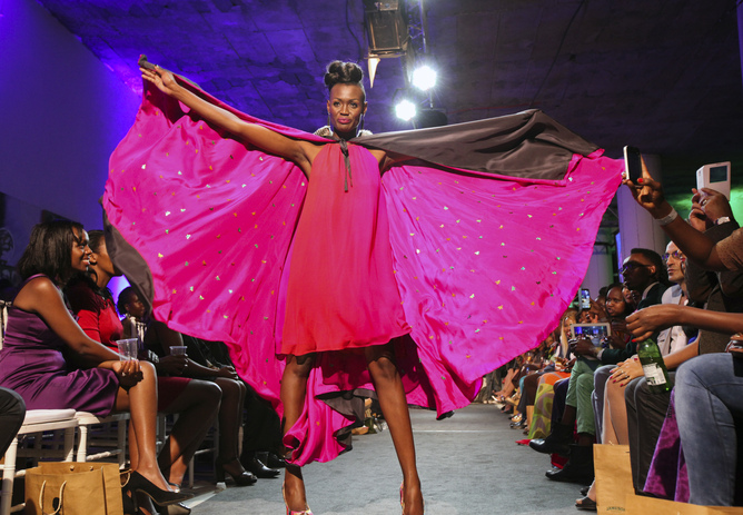 All dressed up, somewhere to go. A FAFA fashion show in Nairobi. Daniel Irungu/EPA