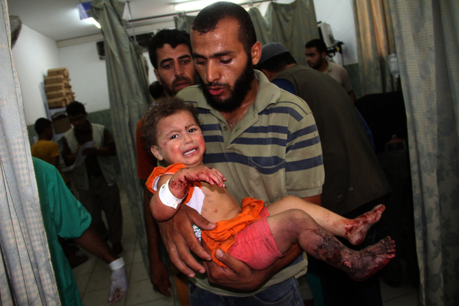 One of the casualties of Israel’s Hannibal Protocol in Rafah, August 1. EPA/Stringer