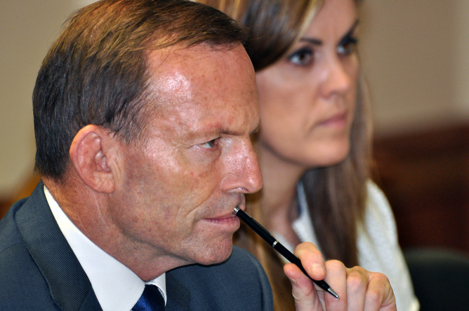 Prime Minister Tony Abbott still strongly supports his chief of staff Peta Credlin. AAP/Karlis Salna