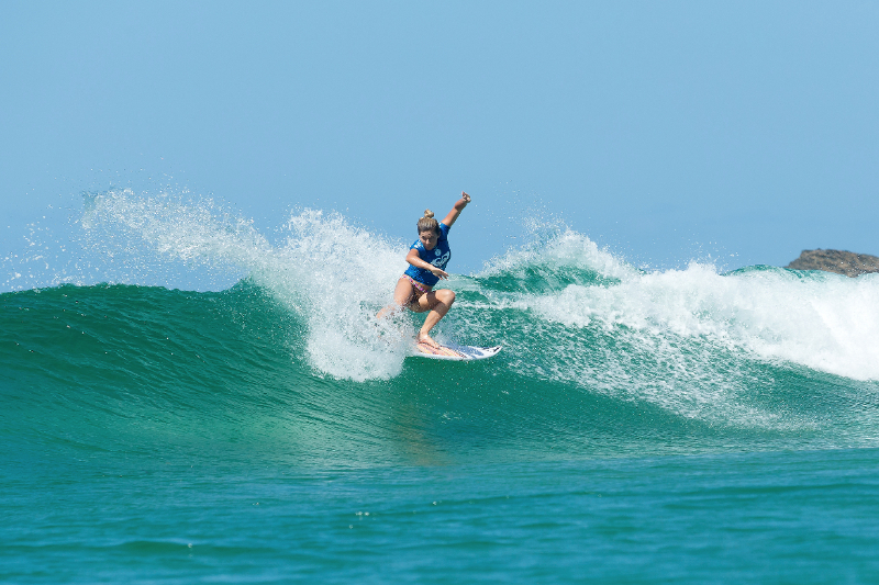 Coco Ho (HAW) netted both the day's highest single-wave score and heat total at the Roxy Pro. Image: WSL / Kelly Cestari