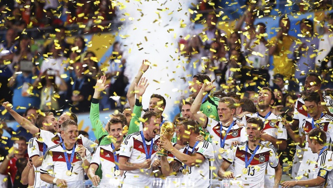 Germany: world champions for the fourth time. EPA/Antonio Lacerda Germany: world champions for the fourth time. EPA/Antonio Lacerda