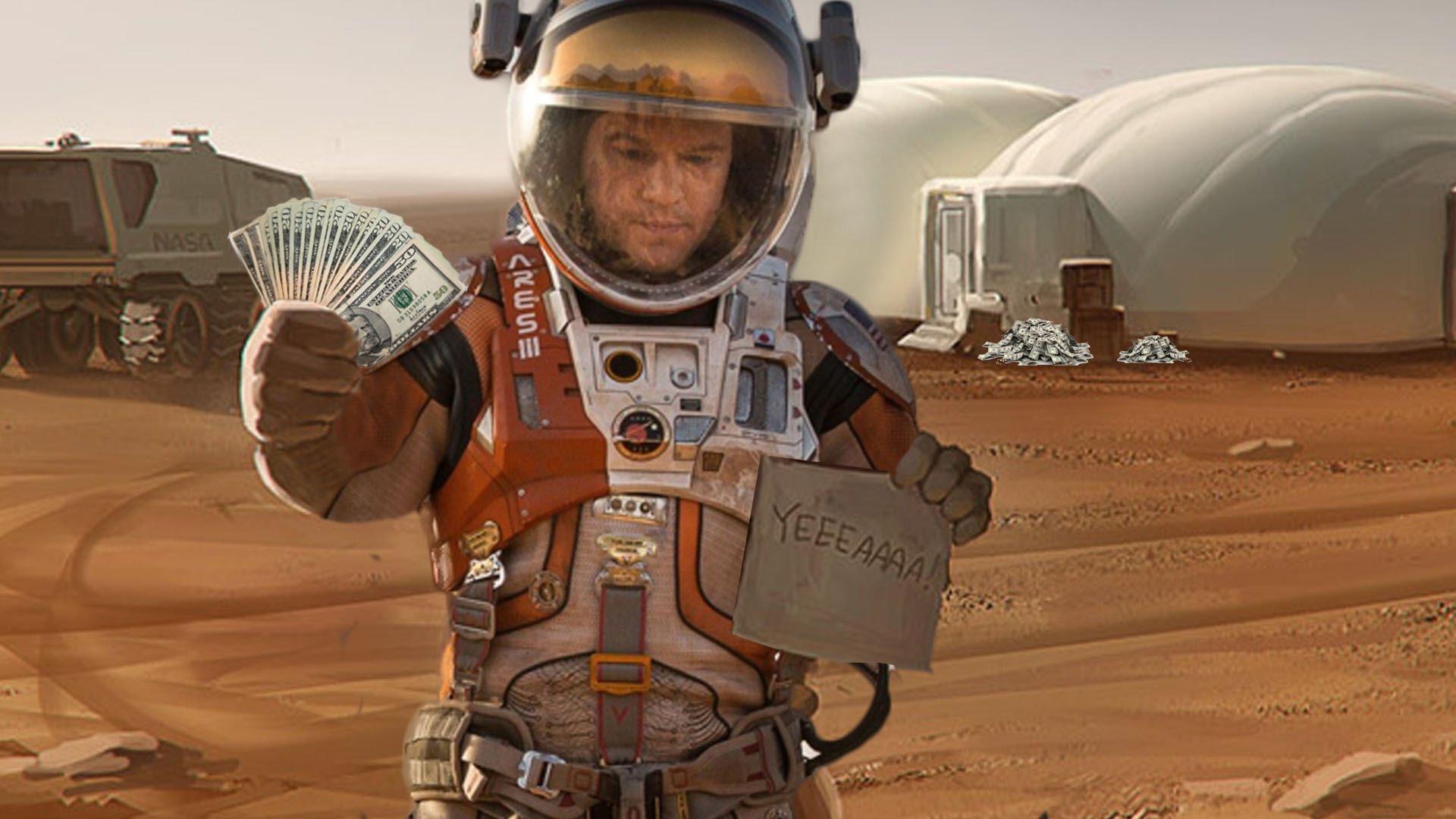 Trump (aka Matt Damon) saved by Chinese smarts