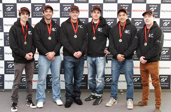 Finalists. From left; Peter Read, Joshua Muggleton, Dylan Gulson, Luca Giacomin, Marcello Rivera and Benjamin Smith  