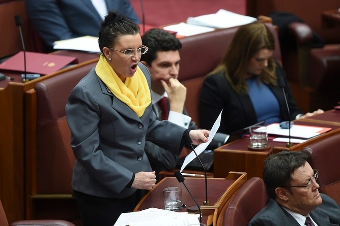 The Palmer United Party, including new Senator Jacqui Lambie, is unlikely to support unpopular but necessary tax reform. Lukas Coch/AAP